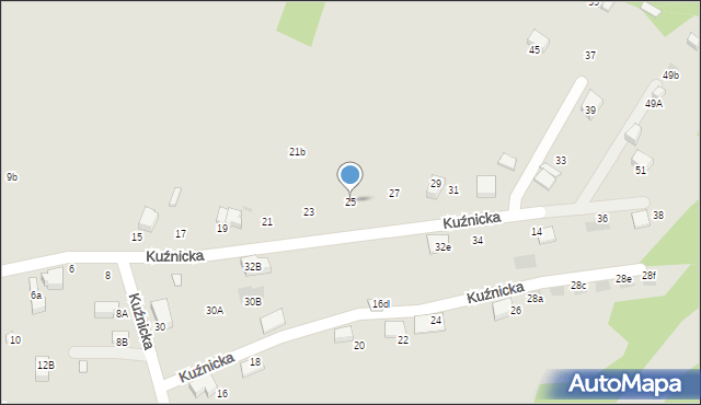 Mikołów, Kuźnicka, 25, mapa Mikołów