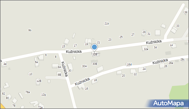 Mikołów, Kuźnicka, 32B, mapa Mikołów