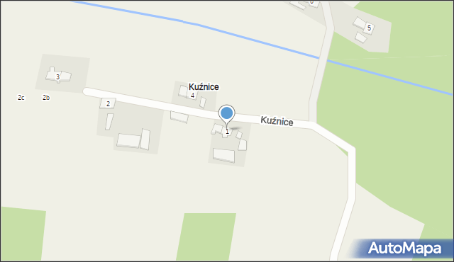 Miodary, Kuźnice, 1, mapa Miodary