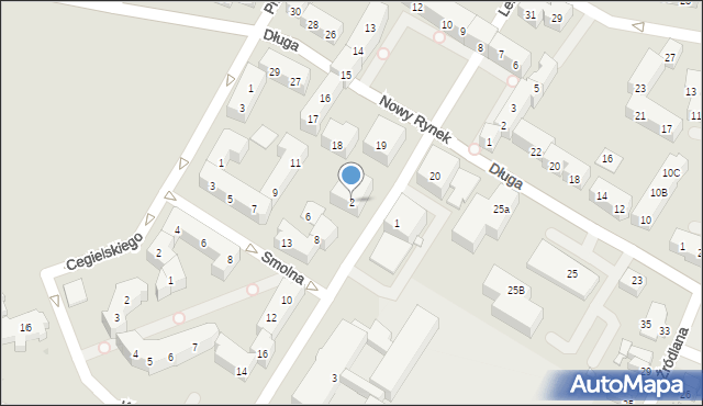 Murowana Goślina, Kutrzeby Tadeusza, gen., 2, mapa Murowana Goślina