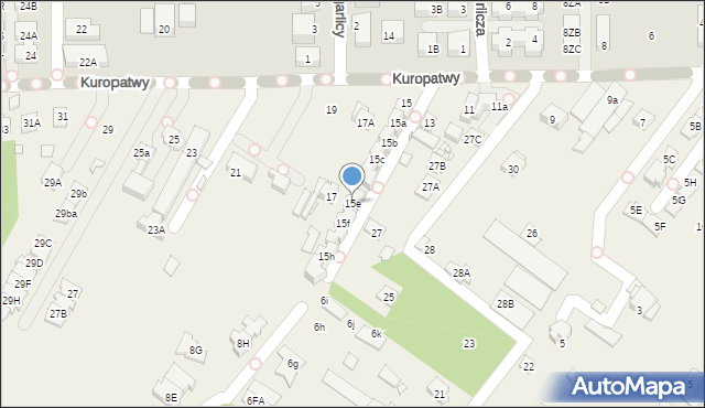 Mysiadło, Kuropatwy, 15e, mapa Mysiadło
