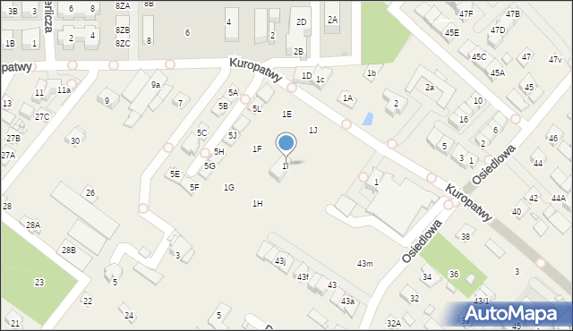 Mysiadło, Kuropatwy, 1I, mapa Mysiadło