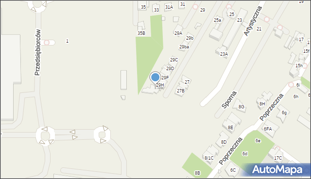 Mysiadło, Kuropatwy, 29I, mapa Mysiadło