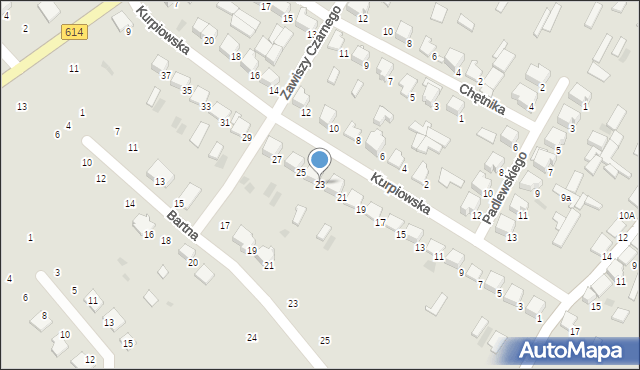 Myszyniec, Kurpiowska, 23, mapa Myszyniec