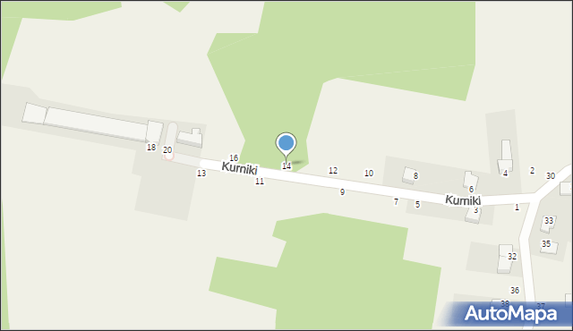 Nawojowa Góra, Kurniki, 14, mapa Nawojowa Góra