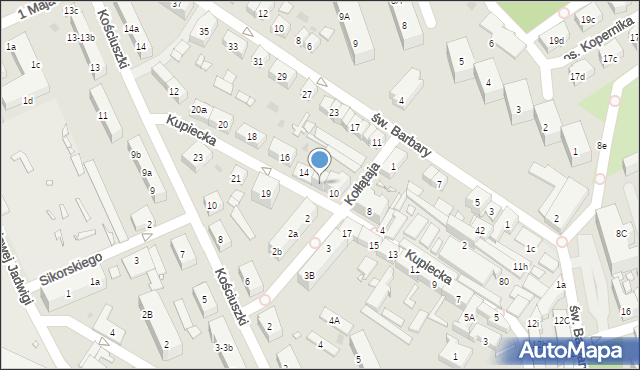 Nowa Sól, Kupiecka, 12, mapa Nowa Sól