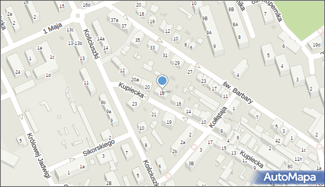 Nowa Sól, Kupiecka, 18, mapa Nowa Sól
