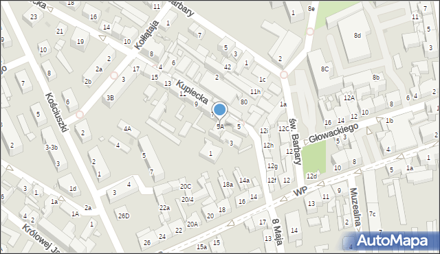 Nowa Sól, Kupiecka, 5A, mapa Nowa Sól