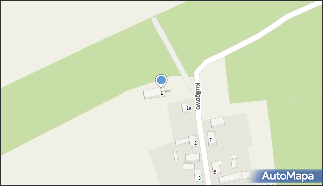 Nowe Kramsko, Kuligowo, 1, mapa Nowe Kramsko