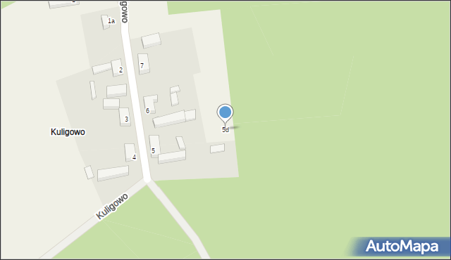 Nowe Kramsko, Kuligowo, 5d, mapa Nowe Kramsko