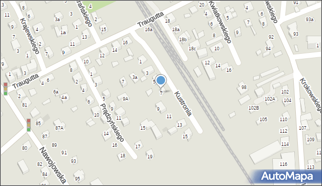 Nowy Sącz, Kustronia Józefa, gen., 7, mapa Nowego Sącza