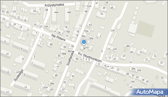 Nowy Targ, Ku Studzionkom, 1a, mapa Nowego Targu