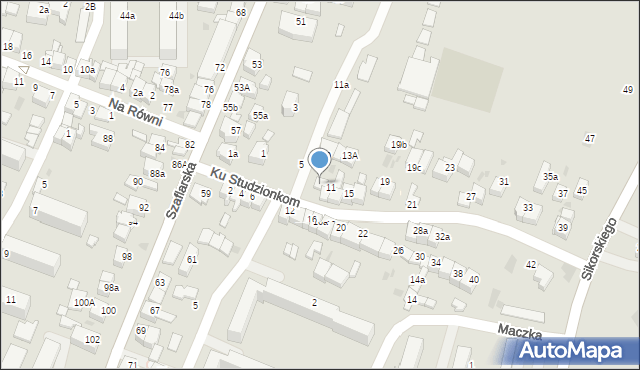 Nowy Targ, Ku Studzionkom, 9b, mapa Nowego Targu