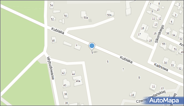 Oborniki, Kubiaka Juliana, 3, mapa Oborniki