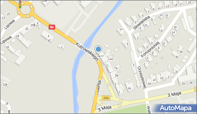 Oława, Kutrowskiego Franciszka, ks., 15, mapa Oława