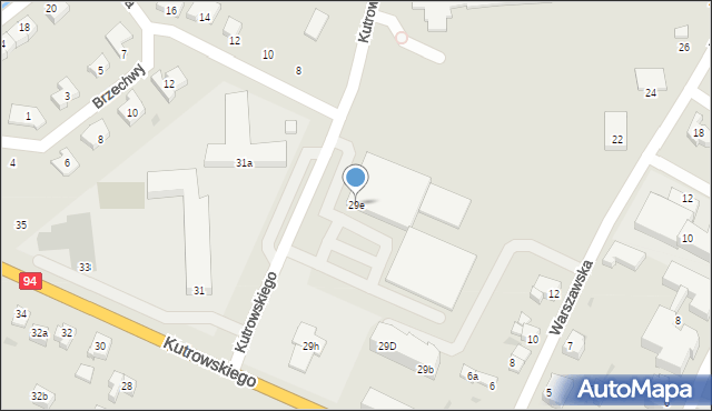 Oława, Kutrowskiego Franciszka, ks., 29e, mapa Oława