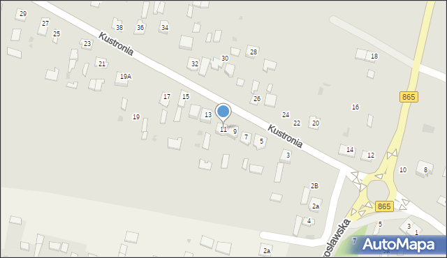 Oleszyce, Kustronia, gen., 11, mapa Oleszyce