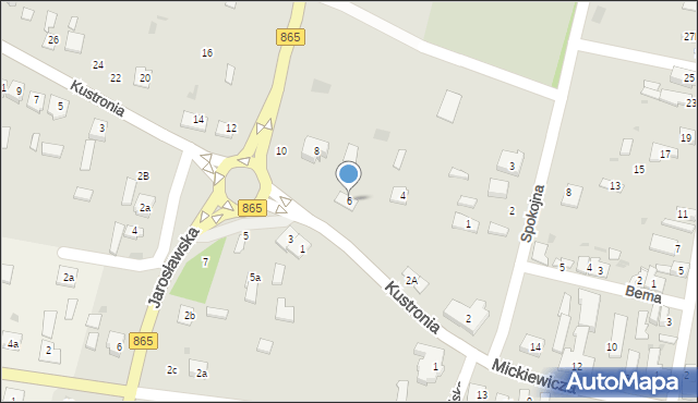 Oleszyce, Kustronia, gen., 6, mapa Oleszyce