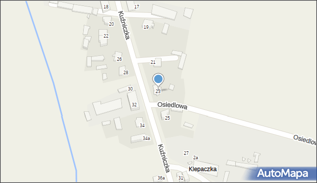 Opatów, Kuźniczka, 23, mapa Opatów