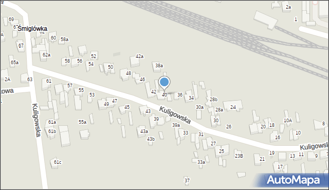 Opoczno, Kuligowska, 40, mapa Opoczno