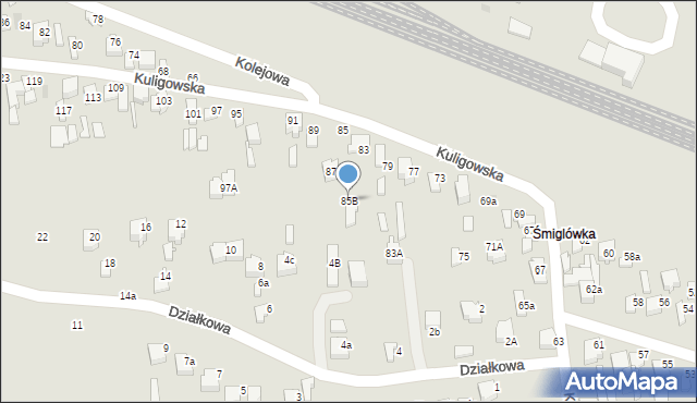 Opoczno, Kuligowska, 85B, mapa Opoczno