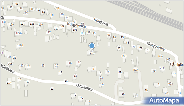 Opoczno, Kuligowska, 97A, mapa Opoczno