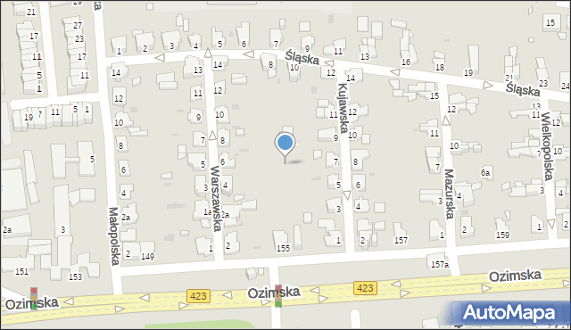 Opole, Kujawska, 7a, mapa Opola