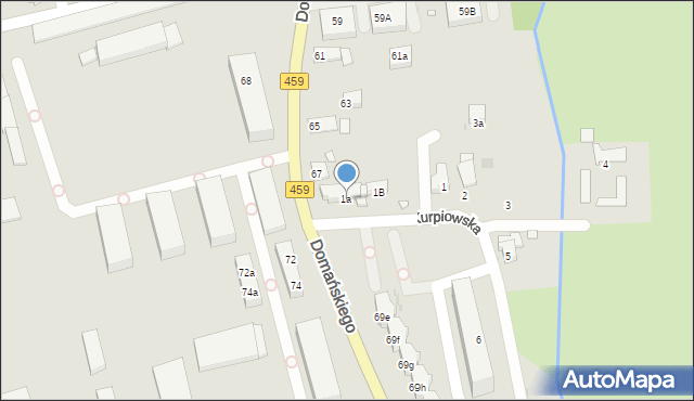 Opole, Kurpiowska, 1a, mapa Opola