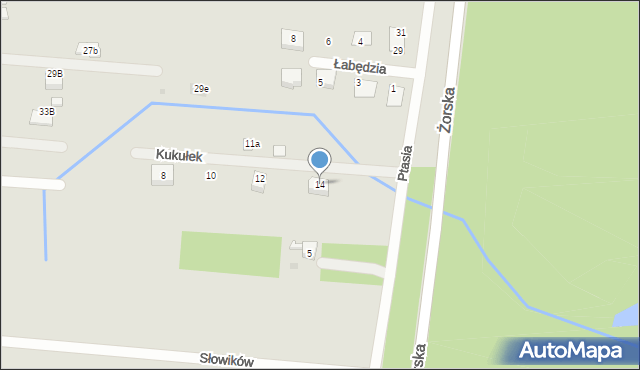 Orzesze, Kukułek, 14, mapa Orzesze