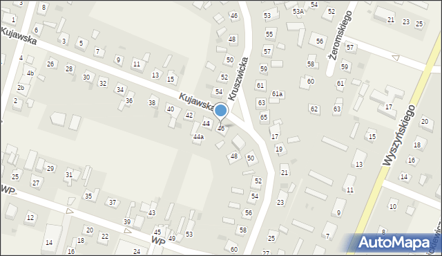 Osięciny, Kujawska, 46, mapa Osięciny
