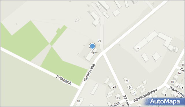 Ostrołęka, Kurpiowska, 19, mapa Ostrołęka