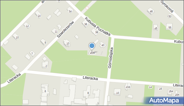 Otwock, Kubusia Puchatka, 40A, mapa Otwock