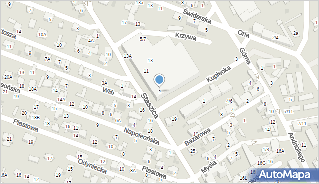 Otwock, Kupiecka, 2, mapa Otwock