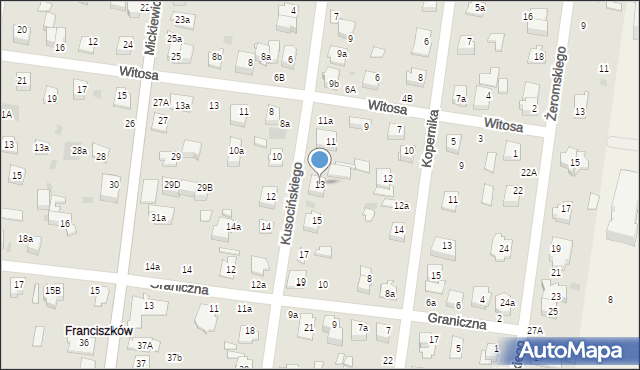 Ożarów Mazowiecki, Kusocińskiego Janusza, 13, mapa Ożarów Mazowiecki