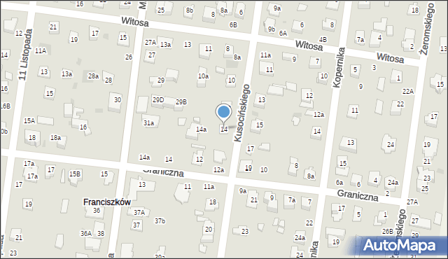 Ożarów Mazowiecki, Kusocińskiego Janusza, 14, mapa Ożarów Mazowiecki