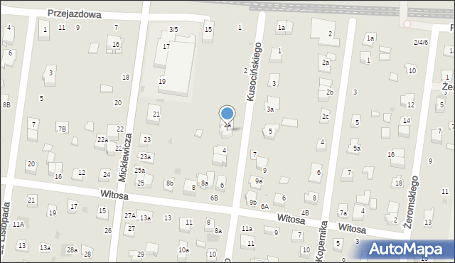 Ożarów Mazowiecki, Kusocińskiego Janusza, 2b, mapa Ożarów Mazowiecki