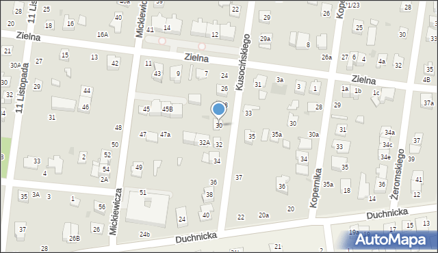 Ożarów Mazowiecki, Kusocińskiego Janusza, 30, mapa Ożarów Mazowiecki