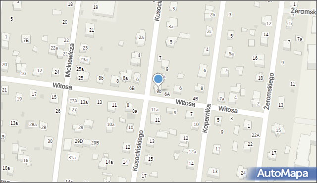 Ożarów Mazowiecki, Kusocińskiego Janusza, 9b, mapa Ożarów Mazowiecki
