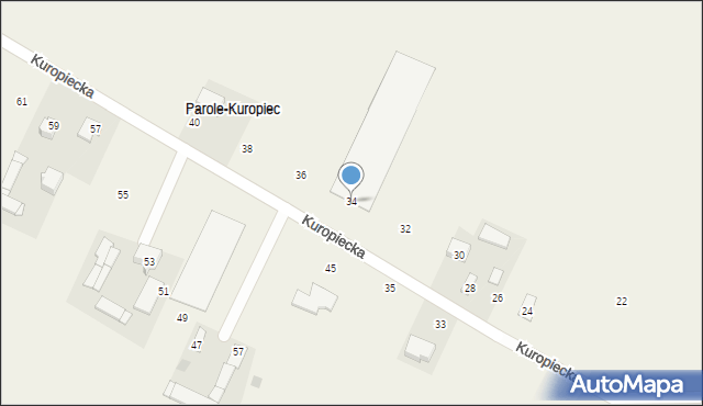 Parole, Kuropiecka, 34, mapa Parole