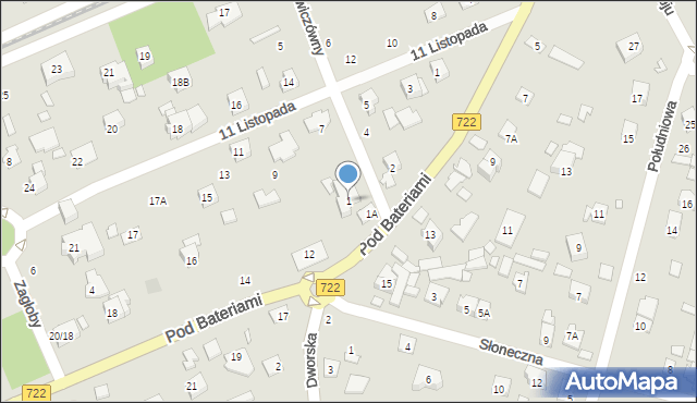 Piaseczno, Kurcewiczówny, 1, mapa Piaseczno