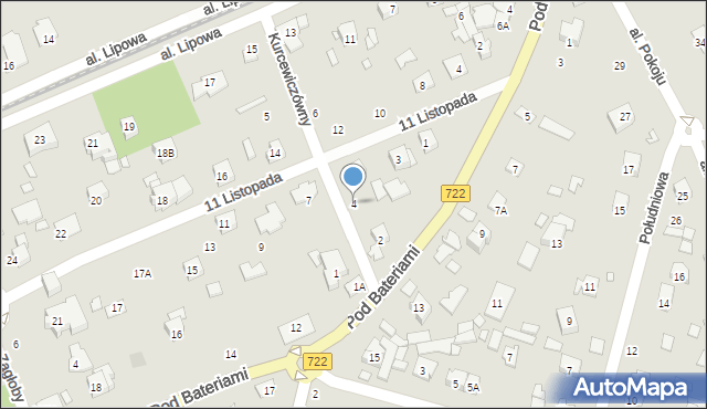 Piaseczno, Kurcewiczówny, 4, mapa Piaseczno