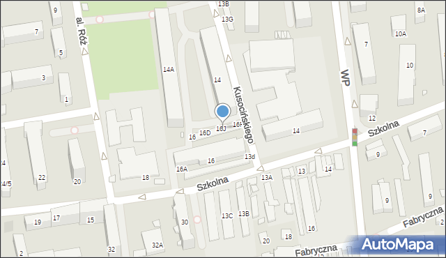 Piaseczno, Kusocińskiego Janusza, 16K, mapa Piaseczno