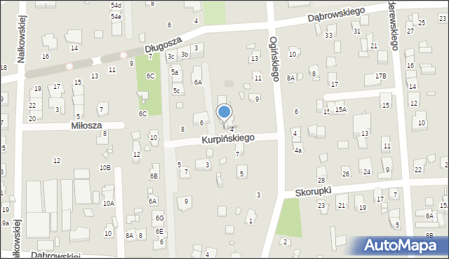 Piastów, Kurpińskiego Karola, 4A, mapa Piastów
