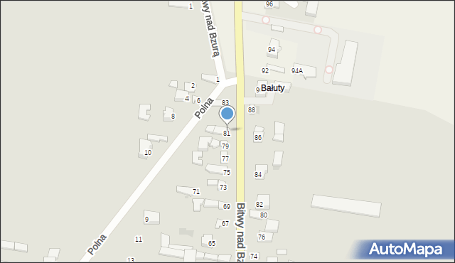 Piątek, Kutnowska, 81, mapa Piątek