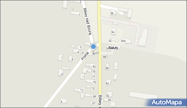 Piątek, Kutnowska, 83, mapa Piątek