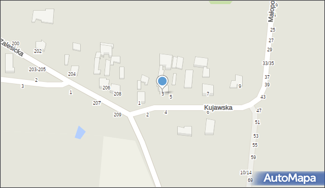 Piotrków Trybunalski, Kujawska, 3, mapa Piotrków Trybunalski