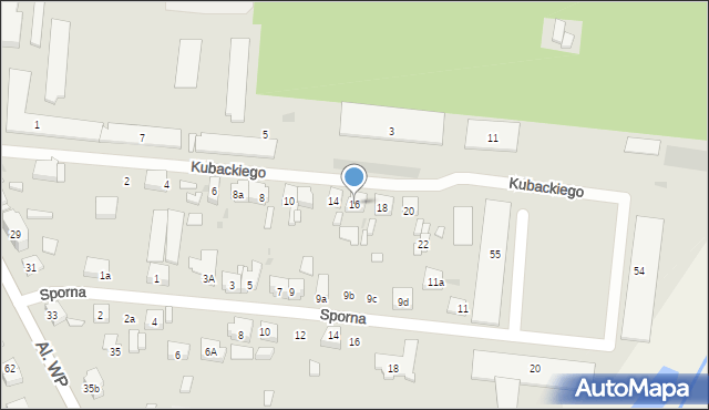 Pleszew, Kubackiego, 16, mapa Pleszew