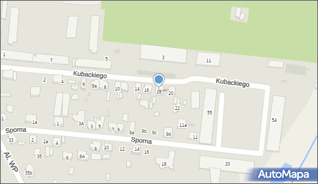 Pleszew, Kubackiego, 18, mapa Pleszew