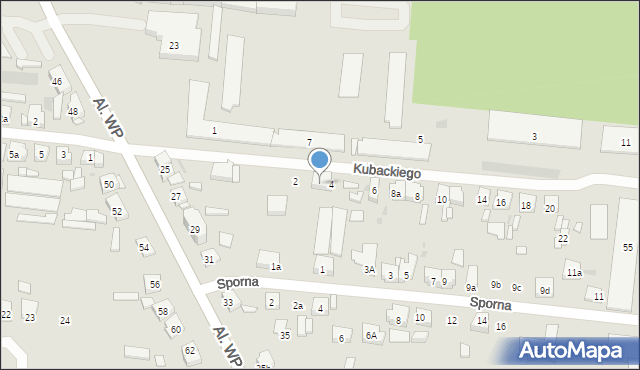 Pleszew, Kubackiego, 4a, mapa Pleszew