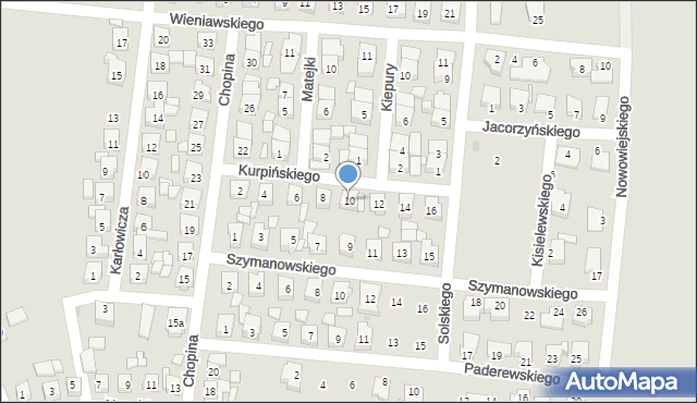 Pleszew, Kurpińskiego Karola, 10, mapa Pleszew